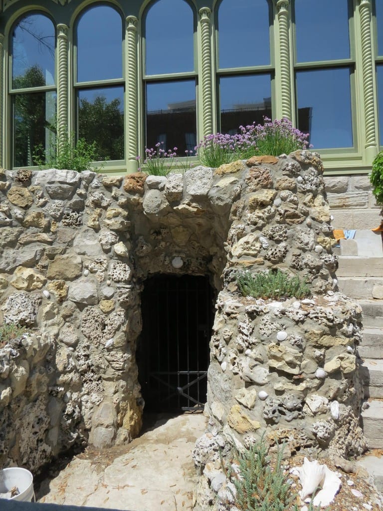 Entrance to the grotto under the conservatory